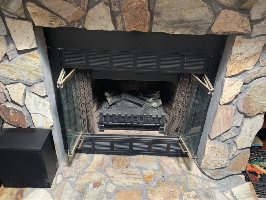 Newly installed Firebox in fireplace